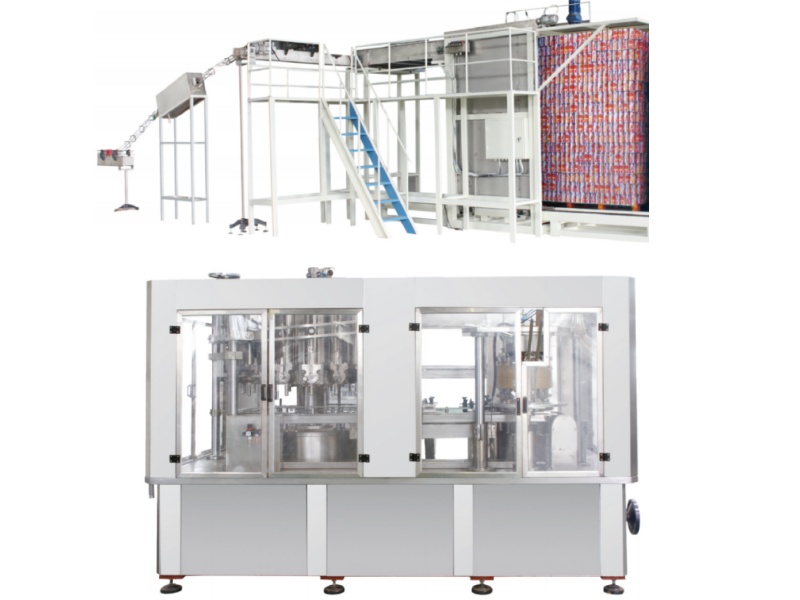 Condensed milk filling and packing system